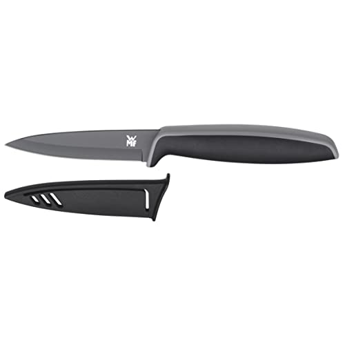 WMF Touch Allzweckmesser 20 cm, Messer mit Schutzhülle, Spezialklingenstahl antihaftbeschichtet, scharf, Klinge 9 cm, schwarz