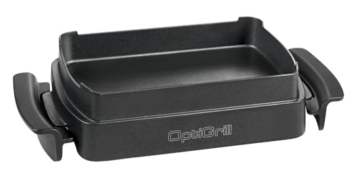 TEFAL OptiGrill Snacking & Baking Backschale XA725870 | antihaftbeschichtet | wärmeisolierte Griffe | spülmaschinengeeignet | für Aufläufe, Brot, Süßes, etc | OptiGrill + und OptiGrill Elite | Schwarz