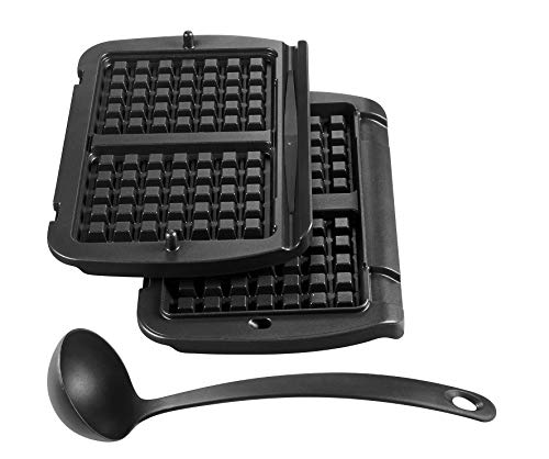 Tefal Waffelplatten XA7238 für den Optigrill | Aluminiumdruckguss | Antihaftbeschichtet | Belgische Waffeln | Leichte Reinigung |Spülmaschinengeeignet | Inklusive Schöpfkelle | ‎32 x 23 x 6 cm